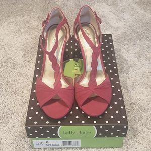 Fuschia Pink Suede Christa Heels new in box